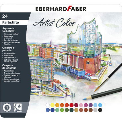 EBERHARD FABER Crayon aquarellable Artist Color, tui de 24