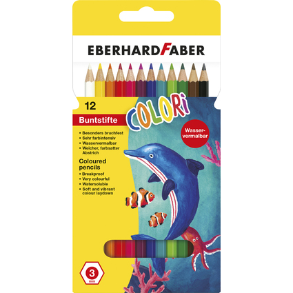 EBERHARD FABER Crayon de couleur COLORI, tui carton de 12