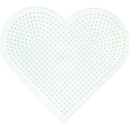 Hama Plaque pour perles midi "Grand coeur", blanc