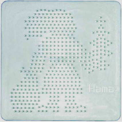 Hama Plaque pour perles midi "Pre Nol", blanc