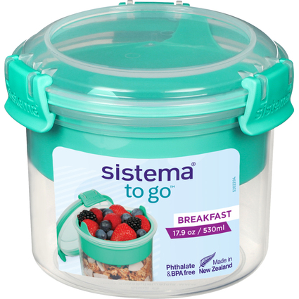 Sistema Bote  petit djeuner BREAKFAST TO GO, vert menthe