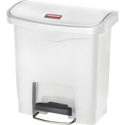 Rubbermaid Collecteur  pdale Slim Jim, 15 litres, blanc