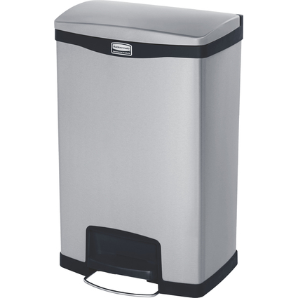 Rubbermaid Collecteur  pdale Slim Jim, en mtal, 50 litres