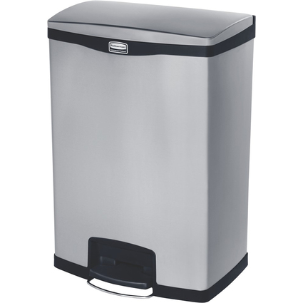 Rubbermaid Collecteur  pdale Slim Jim, en mtal, 90 litres