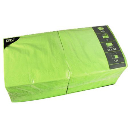 PAPSTAR Serviettes lunch, 330 x 330 mm, vert citron