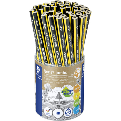 STAEDTLER Crayon de papier Noris jumbo, HB, pot de 48