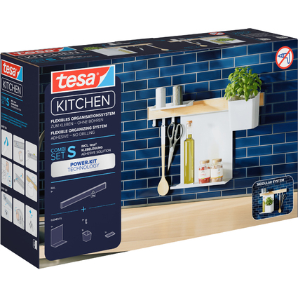 tesa KITCHEN Kit combi S, 6 pices, blanc