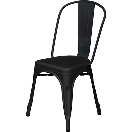 PAPERFLOW Chaise visiteur d'extrieur URBAN, set de 2, noir