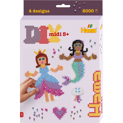 Hama Perles  repasser midi "Princesse & sirne", coffret