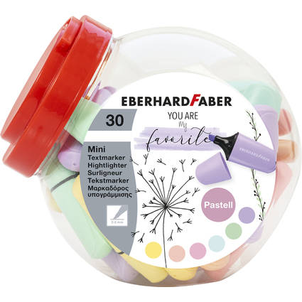 EBERHARD FABER Surligneur Mini Pastel, bonbonire de 30