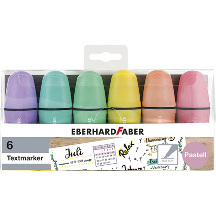 EBERHARD FABER Surligneur Mini Pastel, tui de 6