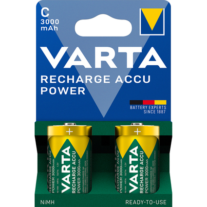 VARTA Pile "RECHARGE ACCU Power", Baby (C), 3.000 mA
