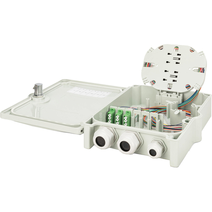 DIGITUS Botier de raccordement FTTH/FTTB, 12x LC/APC, garni