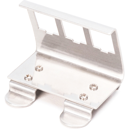 DIGITUS Adaptateur pour rail DIN pour modules Keystone, inox