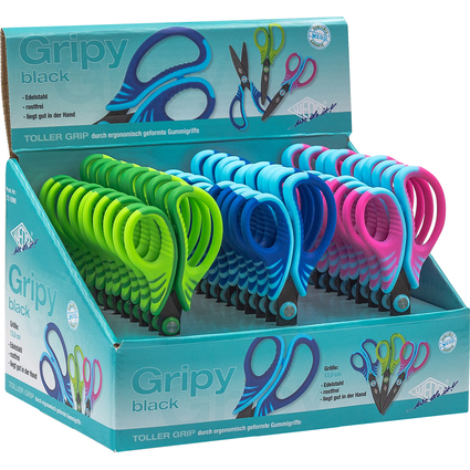 WEDO Ciseaux Gripy, ronds, longueur 130 mm, prsentoir de 30