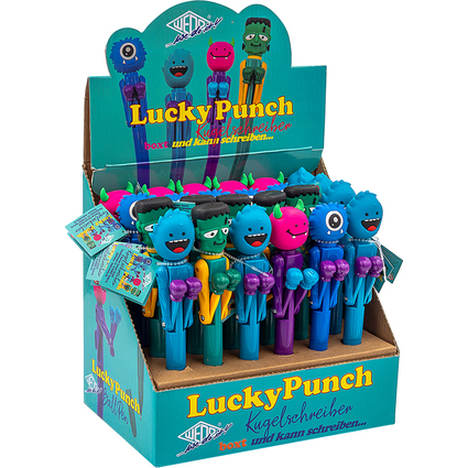 WEDO Stylo  bille monstre "Lucky Punch", prsentoir de 24