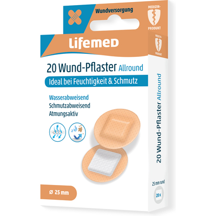 Lifemed Pansement "Allround", rond, ton chair
