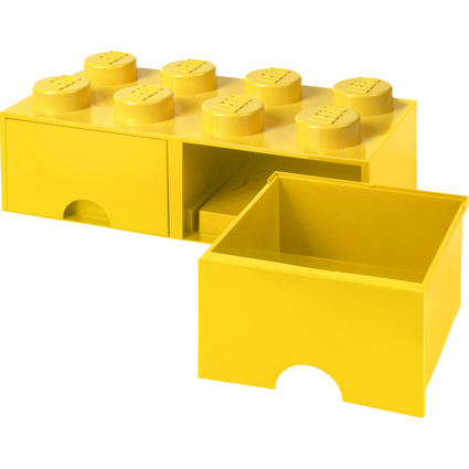 LEGO Brique tiroir STORAGE BRICK DRAWER 8, 2 tiroirs, jaune
