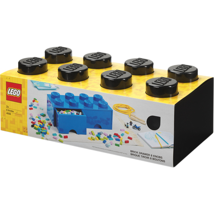 LEGO Brique tiroir STORAGE BRICK DRAWER 8, 2 tiroirs, noir