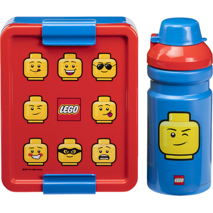 LEGO Gourde + Bote  goter LUNCH SET ICONIC, rouge/bleu