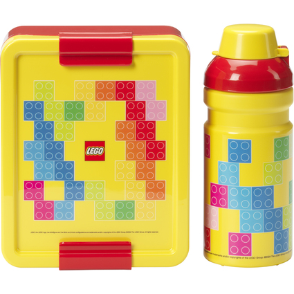 LEGO Gourde + Bote  goter LUNCH SET BRICK PATTERN