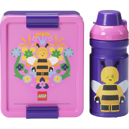 LEGO Gourde + Bote  goter LUNCH SET BEE, lilas