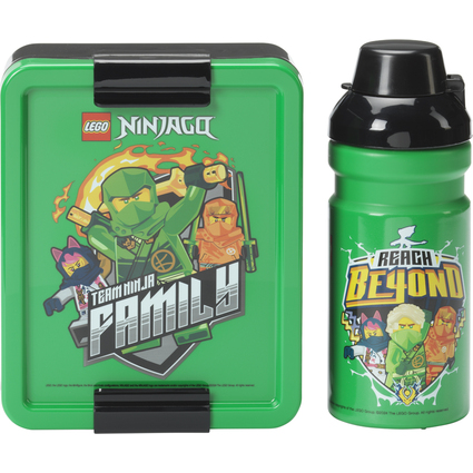 LEGO Gourde + Bote  goter LUNCH SET NINJAGO GREEN, vert