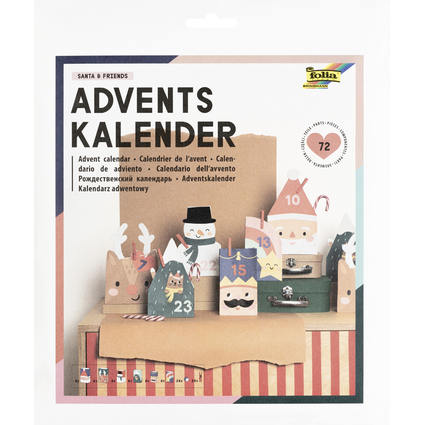 folia Calendrier de l'Avent SANTA & FRIENDS, 72 pices