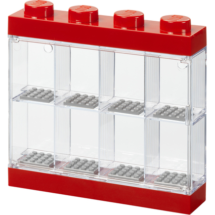 LEGO Vitrine pour figurines DISPLAY CASE 8, rouge