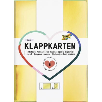folia Kit de cartes pliantes, 105 x 150 mm, or mtallis