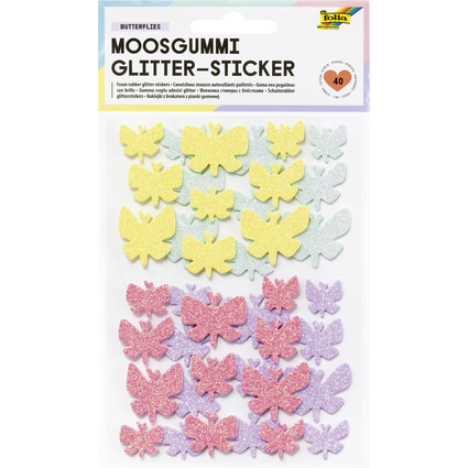 folia Sticker paillet en caoutchouc mousse BUTTERFLIES