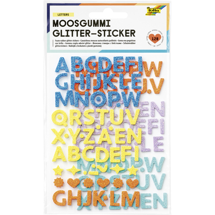 folia Sticker paillet en caoutchouc mousse LETTERS