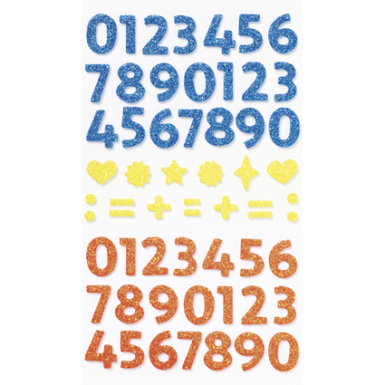folia Sticker paillet en caoutchouc mousse NUMBERS