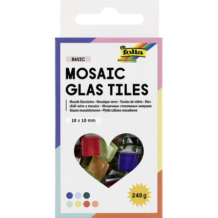 folia Carreau de verre pour mosaque BASIC, 10 x 10 mm