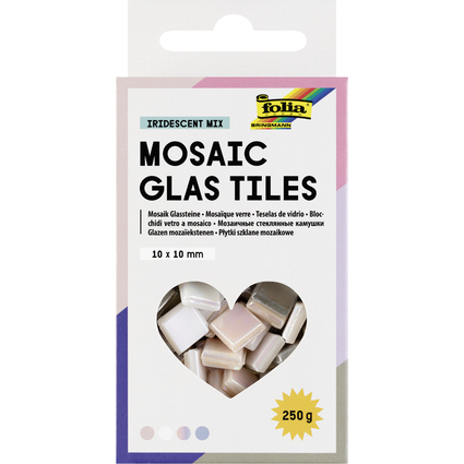 folia Carreau de verre pour mosaque IRIS, 10 x 10 mm