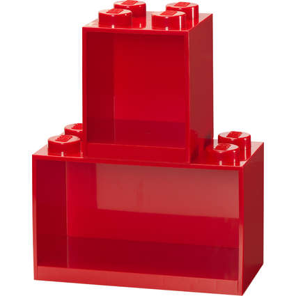 LEGO Set d'tagres en forme de brique BRICK SHELF, rouge