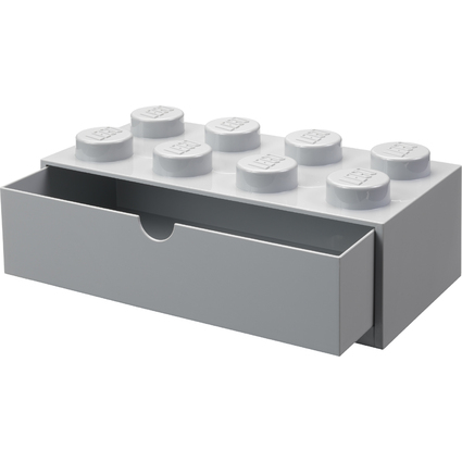 LEGO Brique tiroir DESK DRAWER 8, 1 tiroir, gris