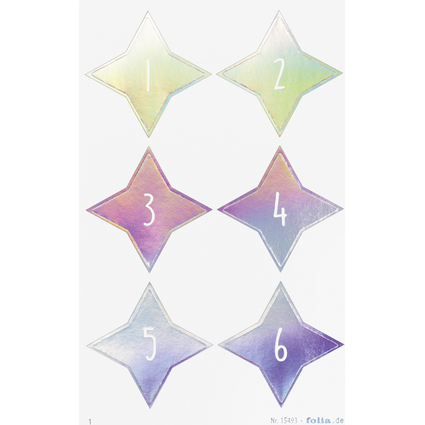 folia Stickers calendrier de l'Avent "SPARKS IRIDESCENT"