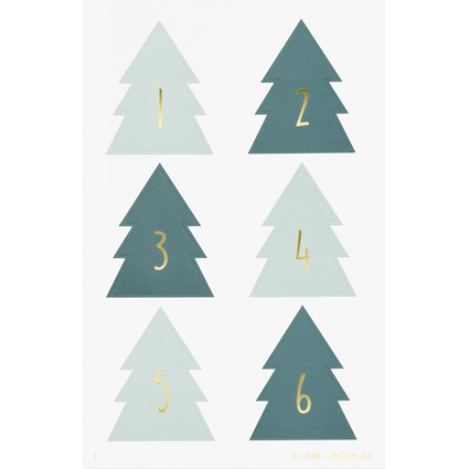 folia Stickers pour calendrier de l'Avent "CHRISTMAS TREE"