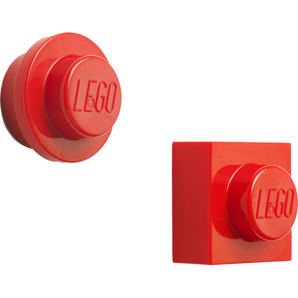 LEGO Set d'aimants, 2 pices, rouge