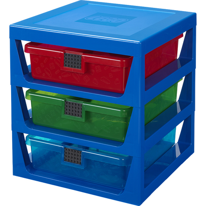 LEGO Module de classement 3-DRAWER STORAGE RACK, bleu