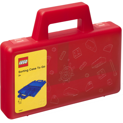 LEGO Mallette de tri SORTING CASE TO GO, rouge translucide