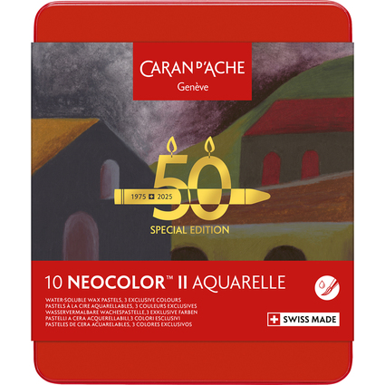 CARAN D'ACHE Pastel à la cire NEOCOLOR II Aquarelle "Dark"