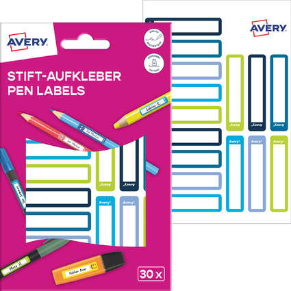AVERY tiquette pour stylo, papier, 10 x 50 mm, cadre color