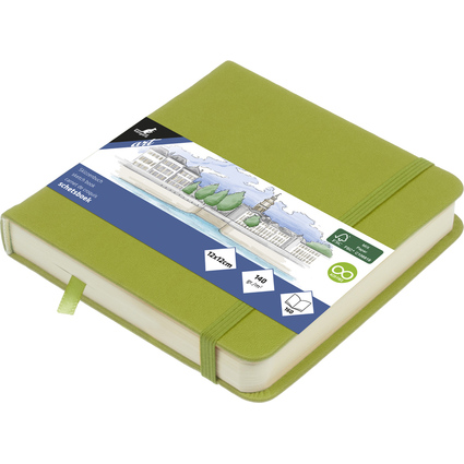kangaro Carnet de croquis, 160 pages, 120x120 mm, lime green