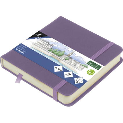 kangaro Carnet de croquis, 160 p., 120x120mm, heather purple