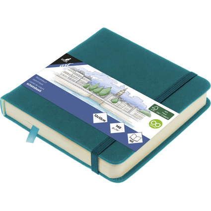 kangaro Carnet de croquis, 160 p., 120x120mm, dark turquoise