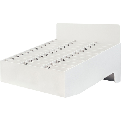 PAPERFLOW Rangement pour smartphones avec 33 logements, gris