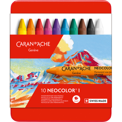 CARAN D'ACHE Pastel  la cire NEOCOLOR I, tui mtal de 10