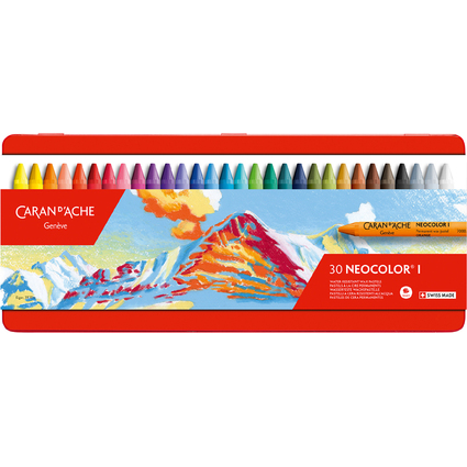 CARAN D'ACHE Pastel  la cire NEOCOLOR I, tui mtal de 30